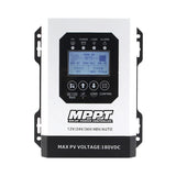 12V-48V Max. 180VDC MPPT Solar Charge Controller 30A/40A/50A/60A Panel Battery Regulator LCD USB for Lifepo4 Lead Acid Lithium