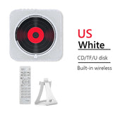 Wall mounted music with IR remote control FM portable Bluetooth speaker stereo 3.5mm CD player LED screen