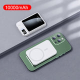 10000mAh Portable 22.5W Magnetic Power Bank 15W Wireless Fast Charger LED Battery Display For IPhone 12 13 14 Pro Max