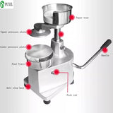 Manual patty Commercial burger hine Stainless steel Fast food restaurant pie press