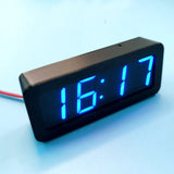 USB 5V 12V CAR GPS Beidou Timing 12/24 Hours Electronic Clock LED Digital TIME Display Power Off Memory Watch