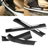 4Pcs Inner Door Sill Cover Carbon Fiber Trim Sticker Fit Macan 2014 2015 2016 2017 2018 2019 2020 Car Styling