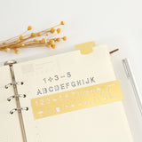 Templates Ruler Brass English Alphabets And Arabic Numerals Stencils With Symbols for Drawing, Bookmarks 13x3cm