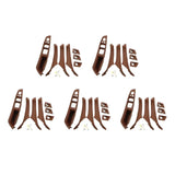 5Set Car Interior Handle Inner Door Panel Pull Trim Cover For - 5 Serie F10 F11 520 525 Red-Brown RHD