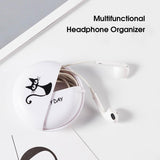 Round Earbud Organizer Soft Silicone Anti-loss Great Lovel Jewelry Earphone Cable Rotating Protective Case