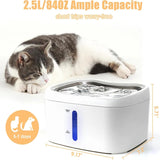 2.5L Intelligent APP control Cat Drinking Automatic Stainless Steel Pet Dogs Water Dispenser Fountain For Multiple Pets