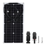 25W 16V Portable Outdoor Waterproof Flexible Solar Panel Kit with MC4 Output - Connect and Charge 12V Car Battery, RV, Yacht.