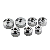 7-Piece Set Of Steel Cap 24-38MM Oil Socket Wrench Hand Filter Removal And Assembly Tool
