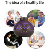 1pc 500ml Wood Ultrasonic Air Humidifier with Essential Oil Diffuser - Cool Mist Maker for Aromatherapy and Home Comfort