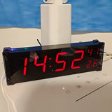 1.2 Inch Wifi 24 Hours Electronic LED Digital TIME Display Second Temperature Alarm Clock Wireless Network Timing