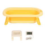 Collapsible Toddler Bathtub Multi Functional Portable Folding Toddler Tub with Thermometer for Home Large