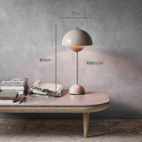 (Large Gray Beige) 2023 New Denmark Bud Table Lamp Retro Table Lamp American Style Desk Lamp Charging Lamp Touch Nordic Decoration Table Lamp