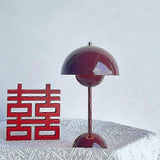 (Reddish Brown) 2023 New Denmark Bud Table Lamp Retro Table Lamp American Style Desk Lamp Charging Lamp Touch Nordic Decoration Table Lamp
