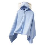 Hooded Baby Towel Animal Ears Pattern Absorbent Fast Drying Coral Fleece Enlarged Baby Bath Towel