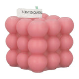 Cube Soy Wax Candle Fashion Stylish Handmade Hand Poured Scented Candle for Home Decor Bedroom Pink