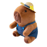 (Overalls) Capybara Plush Toy Realistic 50cm Plush Capybara Doll for Family Kids Adults Cotton Clothes