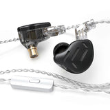 KZ ZAX 16-unit Ring Iron Sport Gaming In-ear Wired Earphone, Mic Version ZAX Mic Version(Black)