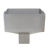 for stainless steel square funnel 1PC Side inlet Hopper siphon rainwater discharge downspout hopper