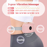 3 Modes Heated Massage Belt Menstrual Heating for Women Cramps Period Hot Compress Pad Abdominal Thermal Vibration Massager