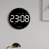 Colorful 10-inch Smart Electronic Wall Clock - Temperature, Calendar, Brightness Adjustment, Alarm with Remote for Home
