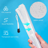 24Pcs Mesh Zipper Pouch Document Bag, Plastic Zip File Folders, Letter Size/A4 Size, for