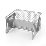 Detachable Stainless Steel Outdoor Folding Grill, Wood Burning Portable Assembly Charcoal Stove, Camping