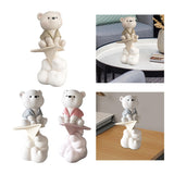 Adorable Bear Statue Ornament - Versatile Desktop Sculpture For Cabinets, Bookshelf, Entryway