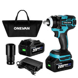 520N.m Brushless Electric Impact 2 Square Cordless Wrench 2Pcs Li-ion Power Tool for Makita Battery
