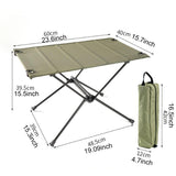 Foldable Aluminum Alloy with Carry Bag Camping Desk Outdoor Table for Travel Garden BBQ Fishing Backpacking