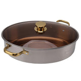 304 Stainless Steel Oval Fish Steamer Pot - Multi-Functional Seafood Cookware with Ceramic Pan Lid and Rack for Healthy Cooking and Steaming
