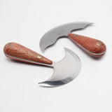 Leather Round Leathercraft Knife for Cutting/ Scribing Leather Round Head Knife With Wooden Handle Knife For Leather Cutting