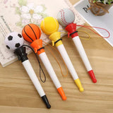 Smooth Writing Novelty Sports Ballpoint Pen Set Basketball Football Tennis for Students