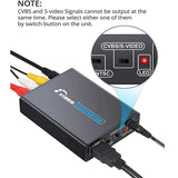 AV S-Video CVBS Video Audio Converter HDMI to S VIDEO Switcher Adaptor HD 3RCA PAL/NTSC Switch for TV PC Blue-Ray DVD