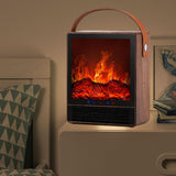 Electric Fireplace Heater with 3D Flame Overheating Protection Decoration for Indoor Tabletop Home Bedroom Living Room