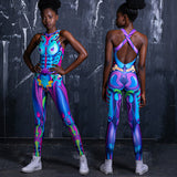 Women's Printed Human Skeleton Jumpsuit