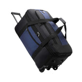 (Blue) Duffel Bag with Wheels Rolling Garment Bag for Beach Traveling Business Trip Black