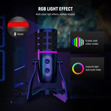 Hot Selg Microfone RGB Streaming Mic USB Gaming 4 Pickup Patterns Condenser Microphone