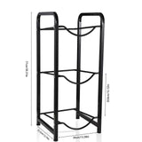 3-Tier Water Cooler Jug Rack Heavy Duty 5 Gallon Water Bottle Holder Storage Rack with Floor Protection for 3 Bottles Detachable Water Jug Holder Sta