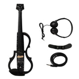 Headless Electric Violin Carbon Fiber Body ABS Edge Silent Electric Violin for Practice Performance Snowflakes