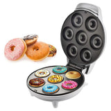 7 Holes Electric Donuts Maker - Mini 1200W Automatic, 110V/220V, Non-Stick for DIY Doughnut & Cake Baking, Kitchen Appliance for Home