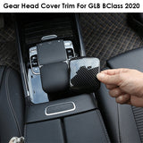 Top-Car Carbon Fiber Center Control Armrest Box Gear Head Cover Trim For Mercedes Benz GLB B Class 2020
