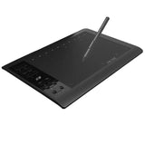 10x6" Professional Graphics Drawing Tablet 12 Express Keys 8192 Levels Battery-Free Stylus/30pcs Pen Refill Support PC/Laptop