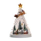 Christmas Tree Music Box with Light Musical Box for Desktop Cafes Office