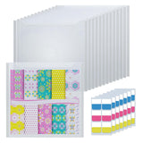 30.48X30.48Cm Paper Storage, 50Pcs Clear Scrapbook Paper Storage Organizer Box For Cardstock