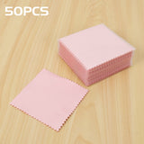 50 Pack Jewelry Cleaning Cloth,Jewelry Polishing Cloth For Sterling Sier Gold Platinum Pink