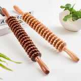 Beech wood yoga massage roller lumbar cervical shoulder back leg wooden stick thin body meridian fiess massager