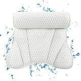 Support Pillow Bath Headrest For Neck And Back Soft Large Comfort 3D Mesh Hot Tub Accessories With 6 Strong Suction