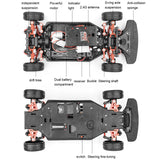 1:10 Double Shock Absorber 70km/h High Speed Drift Remote Control Car 2.4G 4WD RC Off-road Vehicle Kids Birthday Christmas Gift