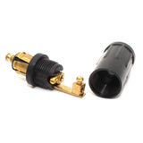 5pcs DIY DIN Hella Male Powerlet Plug European Type 12v Cigarette Lighter Adapter Connector Fits Motorcycles