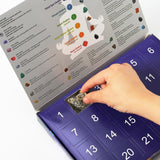 Christmas Advent Natural Gemstones Collection 24 Days Countdown Calendar Crystal Stone Gift Box for Kids